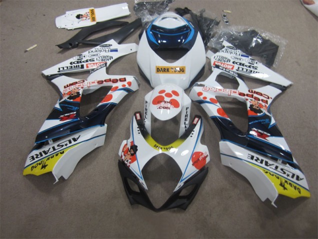 Buy 2007-2008 White Blue Dark Dog Suzuki GSXR1000 Bike Fairing