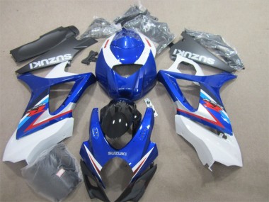 Buy 2007-2008 Blue White Suzuki GSXR1000 Moto Fairings