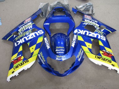 Buy 2001-2003 Blue Yellow Telefumia Movistar Suzuki GSXR600 Motor Bike Fairings