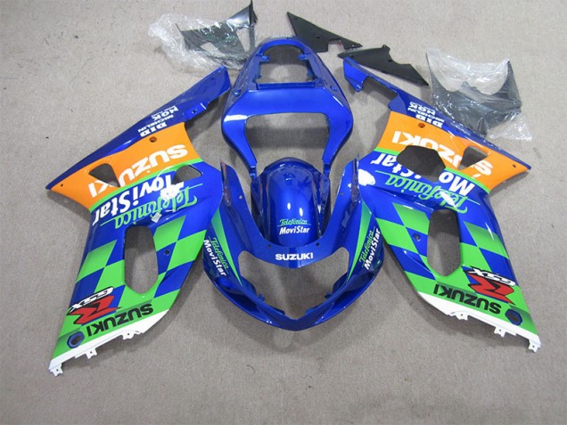 Buy 2001-2003 Blue Green Telefumia Movistar Suzuki GSXR600 Motorcycle Bodywork