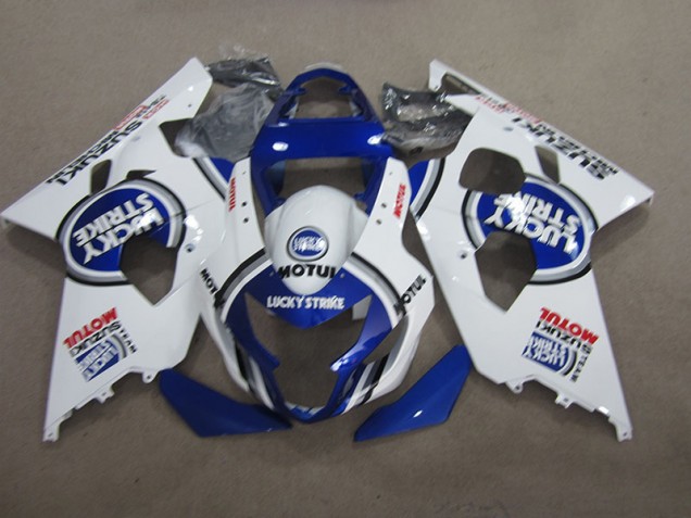 Buy 2004-2005 Blue White Lucky Strike Motul Suzuki GSXR600 Moto Fairings