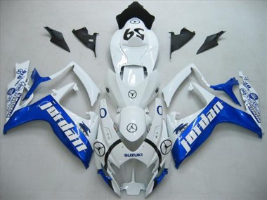 Buy 2006-2007 White Blue Jordan Suzuki GSXR600 Motorcycle Fairings Kit