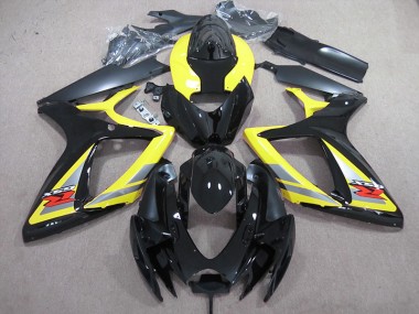 Buy 2006-2007 Black Yellow Suzuki GSXR600 Motor Fairings