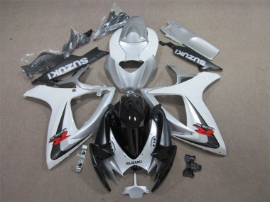 Buy 2006-2007 Black White Suzuki GSXR600 Motorcycle Fairing Kit