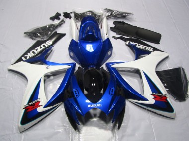 Buy 2006-2007 Blue White Suzuki GSXR600 Motorcycle Fairings Kits