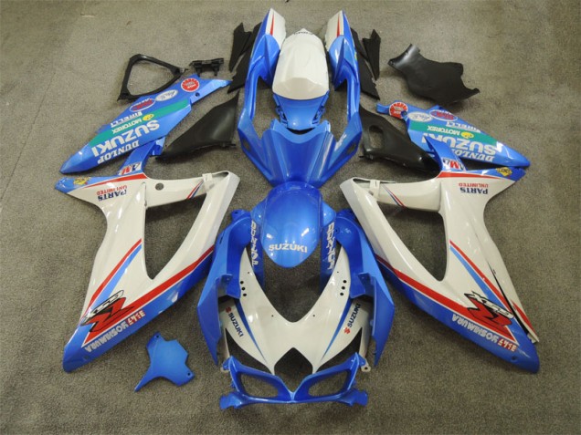 Buy 2008-2010 Blue White with Decals Suzuki GSXR600 Bike Fairing Kit