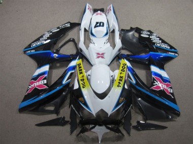 Buy 2008-2010 White Dark Dog 07 Suzuki GSXR600 Motorcycle Replacement Fairings