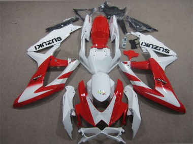 Buy 2008-2010 White Red Suzuki GSXR600 Motorcyle Fairings