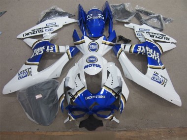 Buy 2008-2010 White Lucky Strike Blue Motul Suzuki GSXR600 Motor Fairings