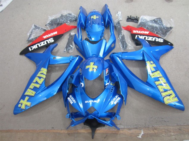 Buy 2008-2010 Blue Yellow Rizla White Motul Suzuki GSXR600 Motorcycle Fairings