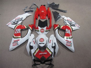 Buy 2008-2010 White Lucky Strike Red Motul Suzuki GSXR600 Motorbike Fairing