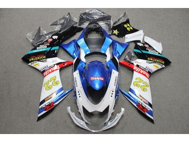 Buy 2011-2021 Blue White Red Rockstar 22 Suzuki GSXR600 Bike Fairing Kit