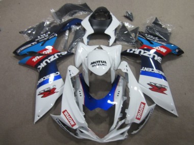 Buy 2011-2021 White Blue Motul Suzuki GSXR600 Moto Fairings