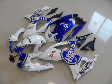 Buy 2006-2007 Blue White Lucky Strike Motul 34 Suzuki GSXR750 Motorcycle Fairing Kit