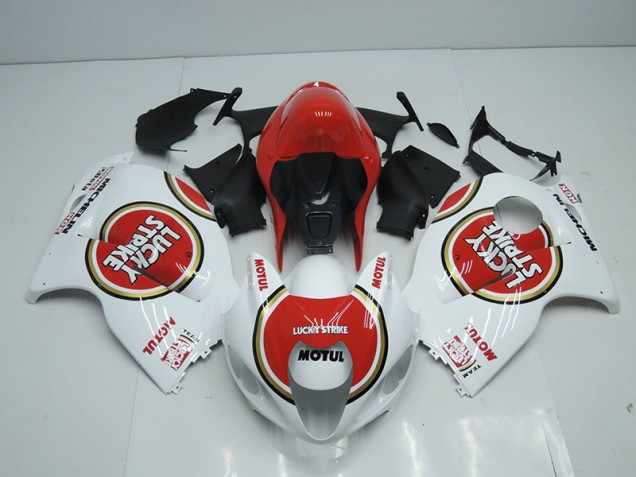 Buy 1996-2007 White Red Lucky Strike Motul Suzuki GSXR1300 Hayabusa Replacement Motorcycle Fairings