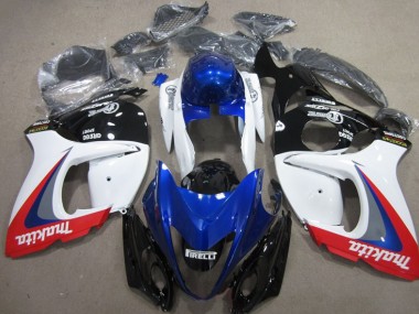 Buy 2008-2019 White Blue Makita Suzuki GSXR1300 Hayabusa Moto Fairings