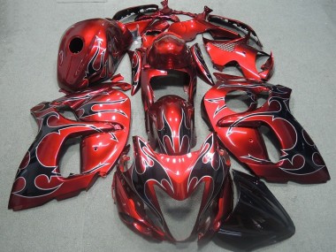 Buy 2008-2019 Red Black Flame Suzuki GSXR1300 Hayabusa Motorcyle Fairings