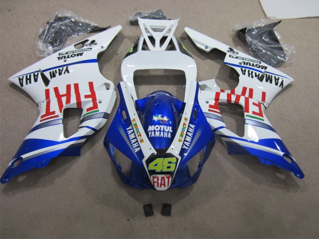 Buy 1998-1999 Blue White Motul Fiat 46 Yamaha YZF R1 Bike Fairing Kit