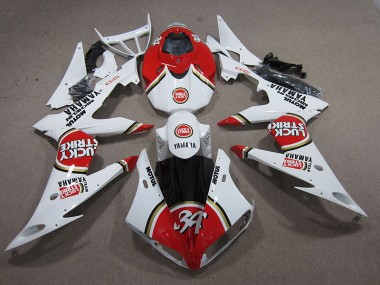 Buy 2004-2006 Red White Lucky Strike Yamaha YZF R1 Motorcycle Replacement Fairings