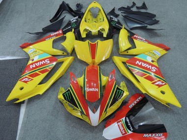 Buy 2007-2008 Yellow Red Swan Yamaha YZF R1 Moto Fairings