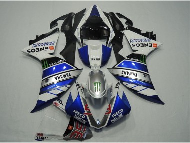 Buy 2012-2014 Blue White IVECO Yamaha YZF R1 Motorcylce Fairings