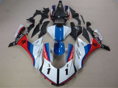 Buy 2015-2019 White Blue Red Advantec Yamaha YZF R1 Motorcycle Fairing