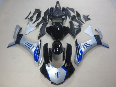 Buy 2015-2019 Silver Black Blue Monster Yamaha YZF R1 Motorcycle Fairing Kits