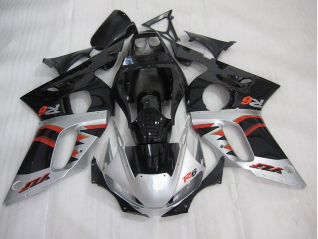 Buy 1998-2002 Black Silver Yamaha YZF R6 Motorcycle Fairing Kit