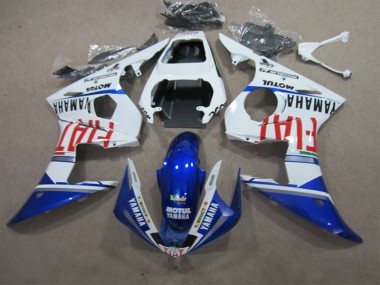 Buy 2003-2005 White Blue Motul Fiat Yamaha YZF R6 Motorcycle Fairings Kits