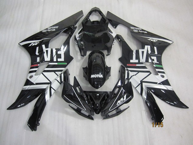 Buy 2006-2007 Black White Motul Fiat Yamaha YZF R6 Motorcycle Fairings